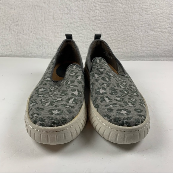 Sofft Pavina Sweater Knot Slip On Sneakers 8.5‎ M Gray Leopard Shoes NWOB 7224 - Picture 2 of 10